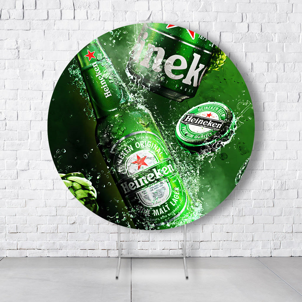 Painel De Festa Redondo Boteco Em Tecido Helanca C/Elástico 1,50x1,50 - Imagem 2