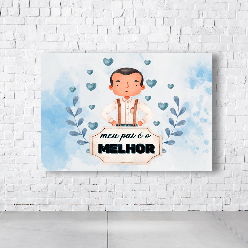 Painel Retangular Tema Dia Dos Pais Em Tecido Oxford 100% Poliéster  PAINEL308
