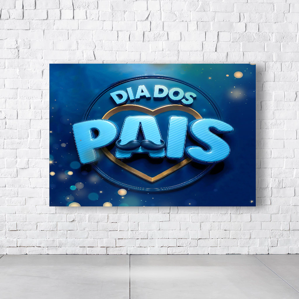 Painel Retangular Tema Dia Dos Pais Em Tecido Oxford 100% Poliéster - Imagem 4