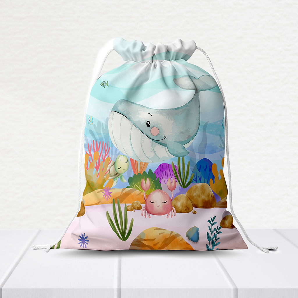 Sacolinha Personalizada Fundo Do Mar 20Cm X 15Cm