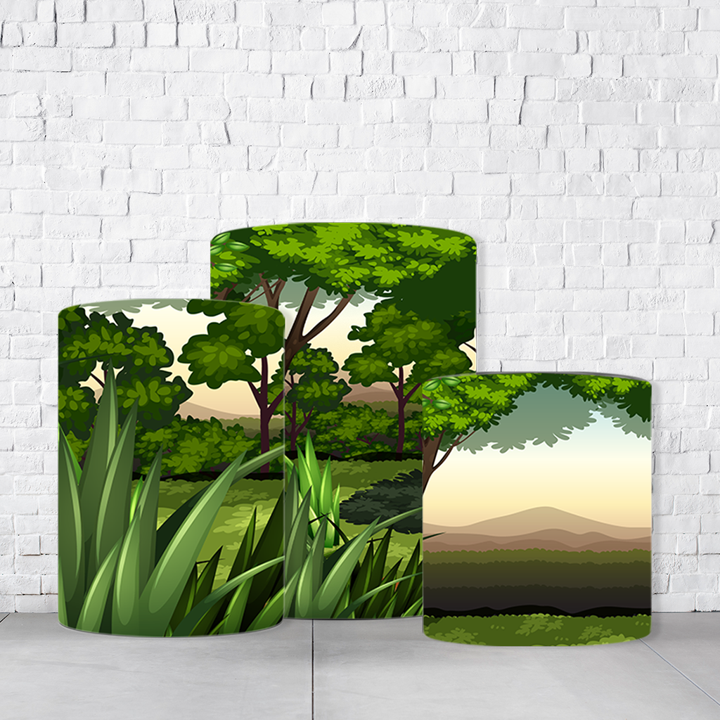 Trio de Cilindros Para Festas Rei Leão Em Tecido Helanca C/Elástico - Imagem 2