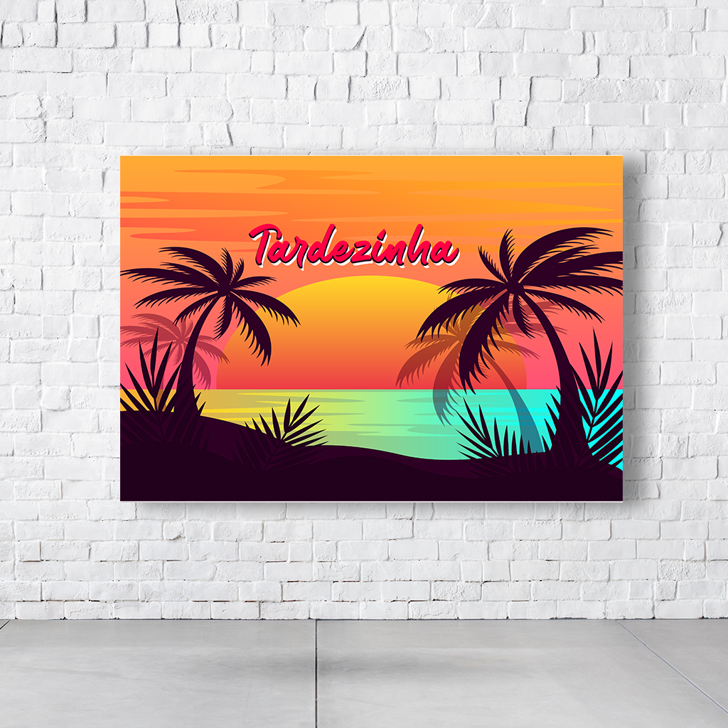 Painel Retangular Tema Tardezinha Em Tecido Oxford 100% Poliéster