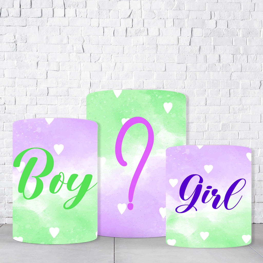 Trio de Cilindros Para Festas Chá Revelação Em Tecido Helanca C/Elástico  TRIODE247 - Imagem 1