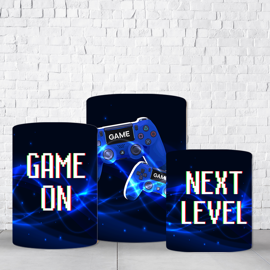 Trio de Cilindros Para Festas Gamer Em Tecido Helanca C/Elástico - Imagem 1