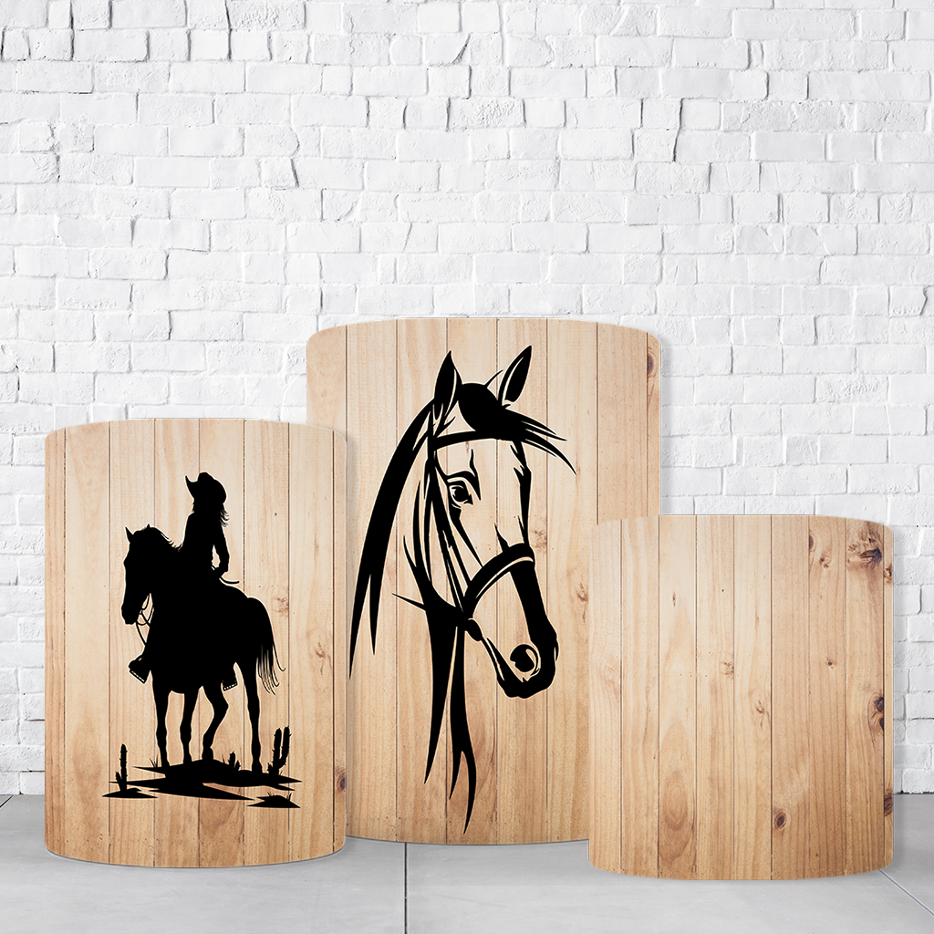 Trio de Cilindros Para Festas Boiadeira Em Tecido Helanca C/Elástico