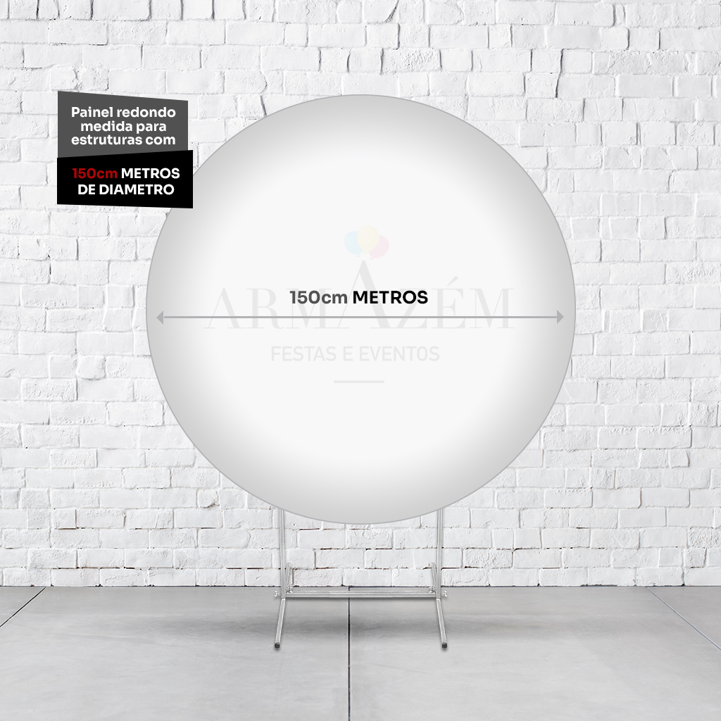 Painel De Festa Redondo Frozen Em Tecido Helanca C/Elástico 1,50x1,50 - Imagem 1