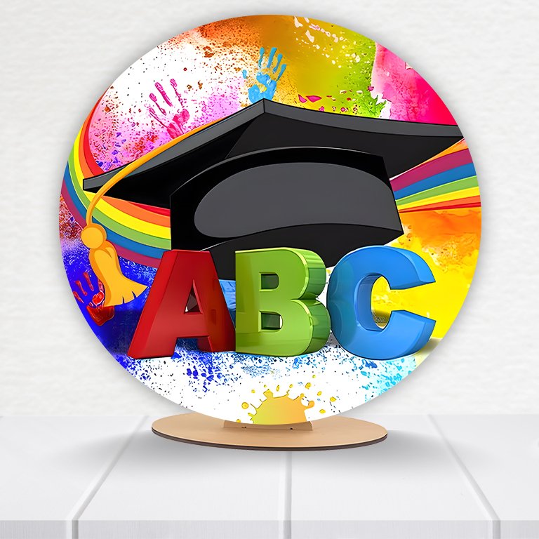 Painel Redondo ABC 50x50cm