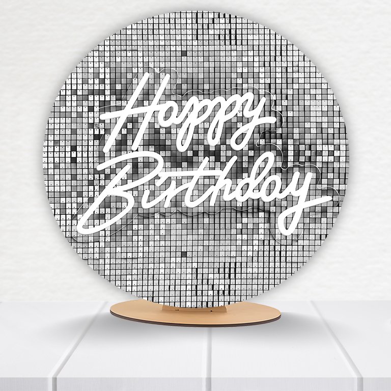 Painel Redondo Aniversário 50x50cm  PAINEL204 - Imagem 12