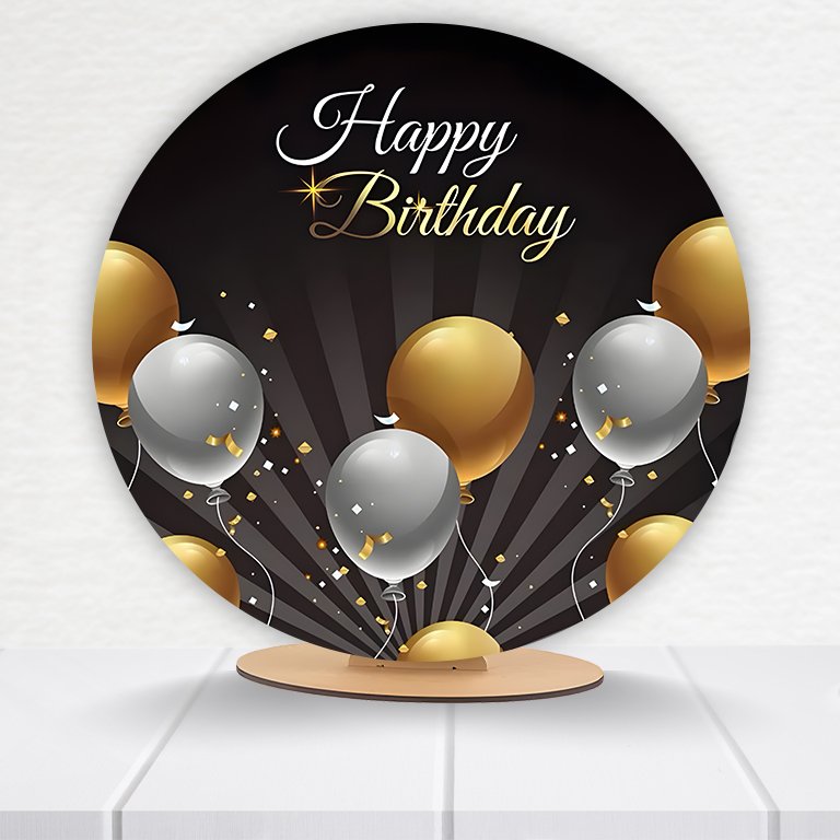 Painel Redondo Aniversário 50x50cm - Imagem 5