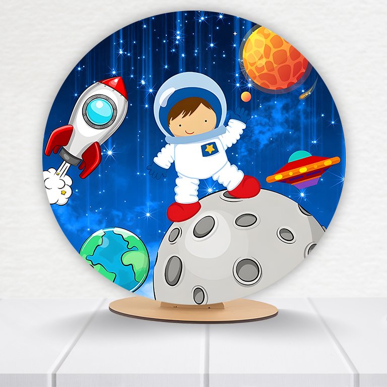 Painel Redondo Astronauta 50x50cm - Imagem 7