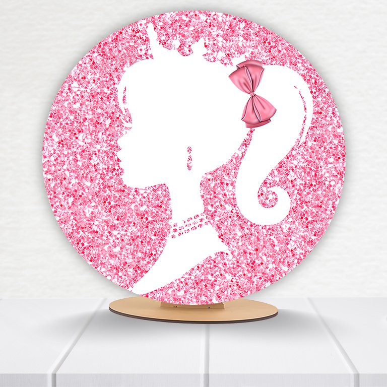 Painel Redondo Barbie 50x50cm - Imagem 10
