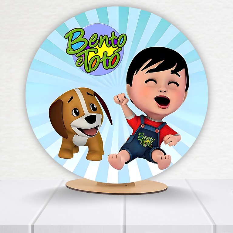 Painel Redondo Bento e Totó 50x50cm - Imagem 5