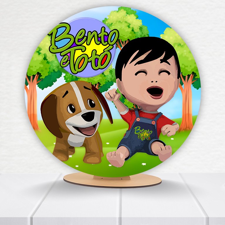 Painel Redondo Bento e Totó 50x50cm - Imagem 7