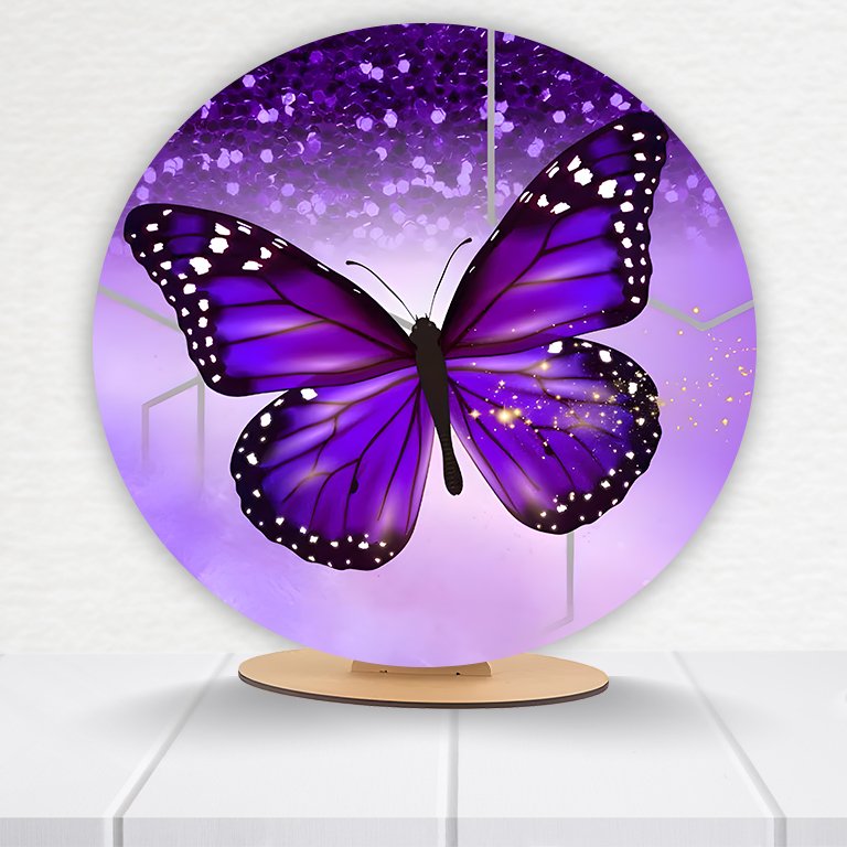 Painel Redondo Borboleta 50x50cm - Imagem 14