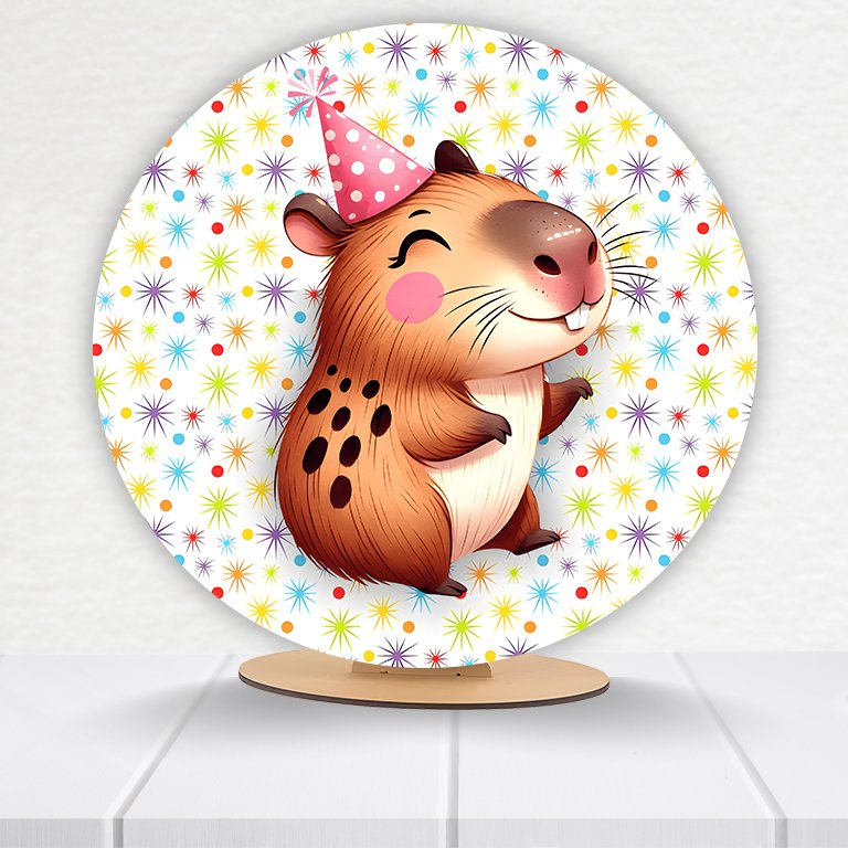 Painel Redondo Capivara 50x50cm - Imagem 9