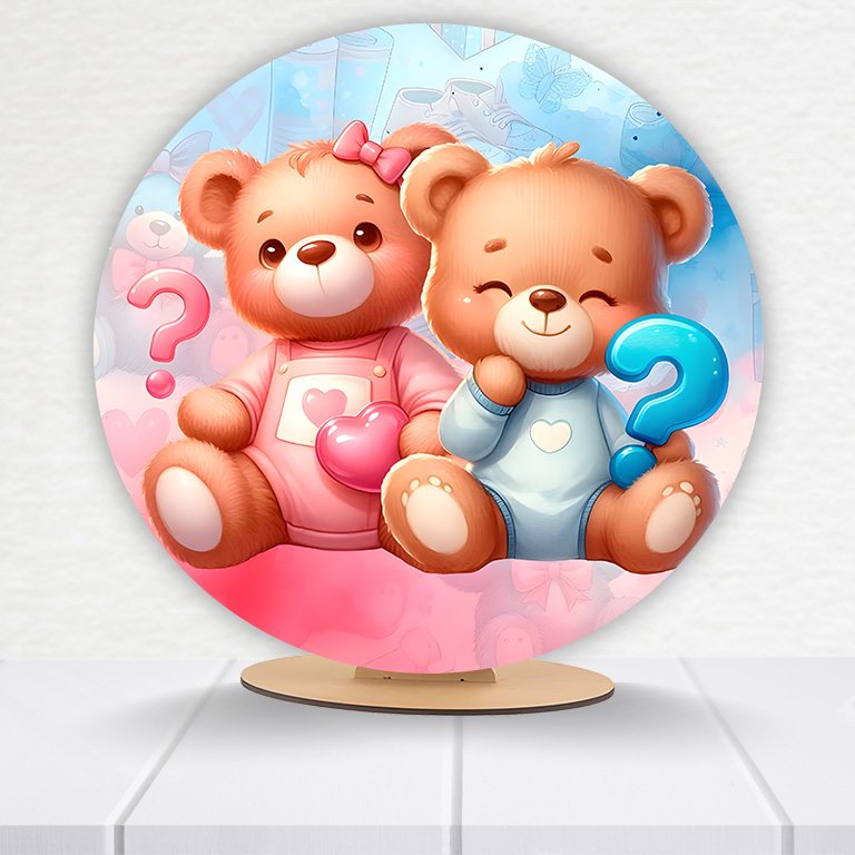 Painel Redondo Chá Revelação 50x50cm - Imagem 3