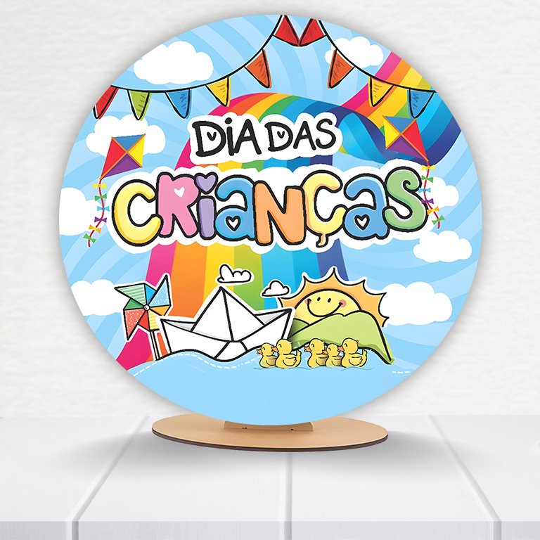 Painel Redondo Dia Das Crianças 50x50cm - Imagem 3