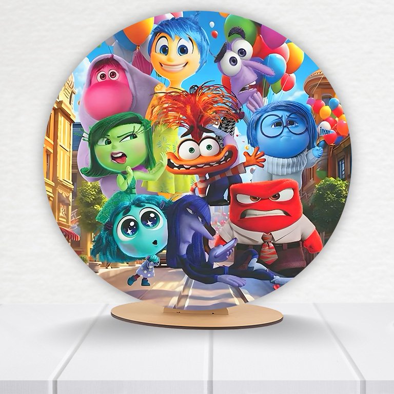 Painel Redondo Divertidamente 50x50cm - Imagem 9