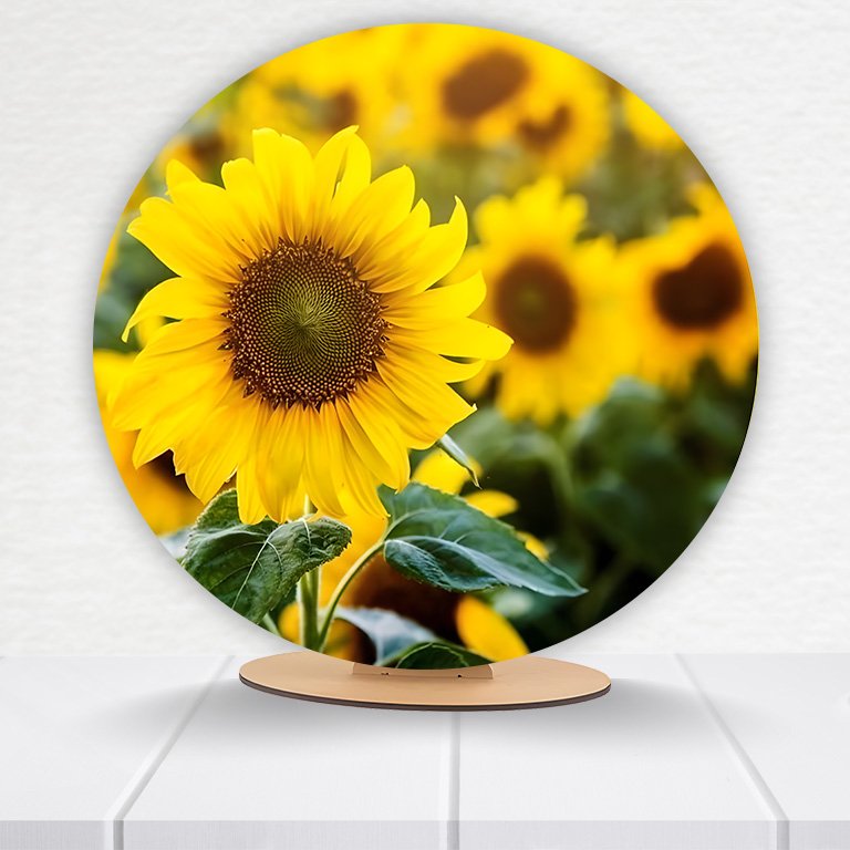 Painel Redondo Flores 50x50cm  PAINEL845 - Imagem 11