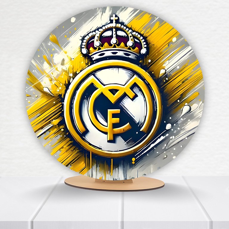 Painel Redondo Real Madrid 50x50cm - Imagem 3
