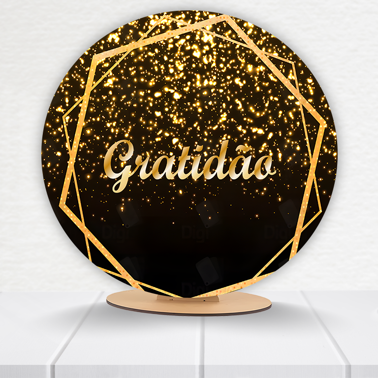 Painel Redondo Gratidão 50x50cm  PAINEL592 - Imagem 13