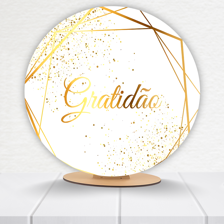 Painel Redondo Gratidão 50x50cm  PAINEL592 - Imagem 17