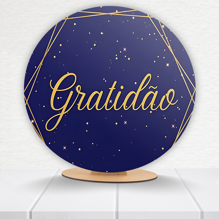 Painel Redondo Gratidão 50x50cm  PAINEL592 - Imagem 14