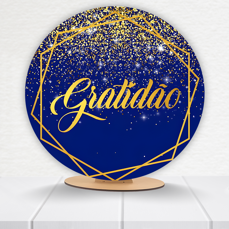 Painel Redondo Gratidão 50x50cm  PAINEL628 - Imagem 5