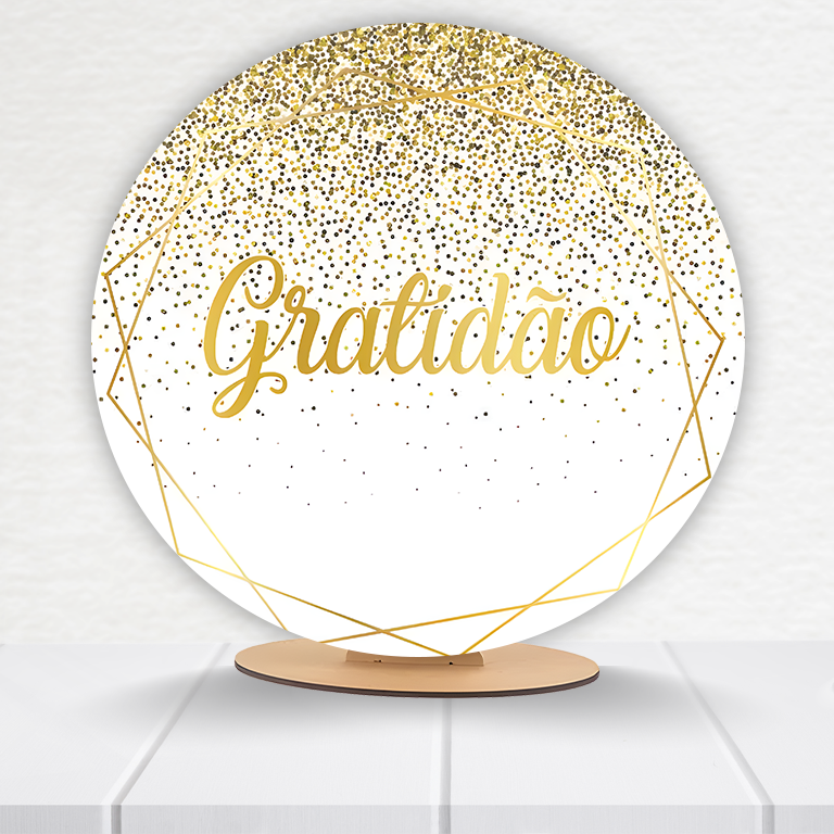 Painel Redondo Gratidão 50x50cm  PAINEL628 - Imagem 11