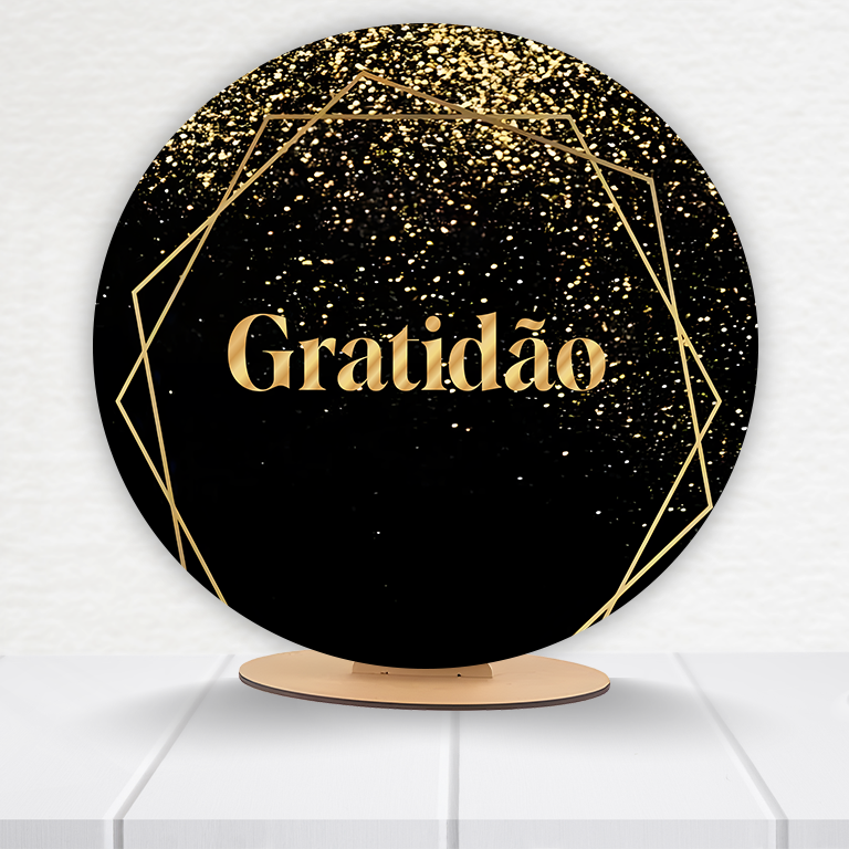 Painel Redondo Gratidão 50x50cm  PAINEL628 - Imagem 10