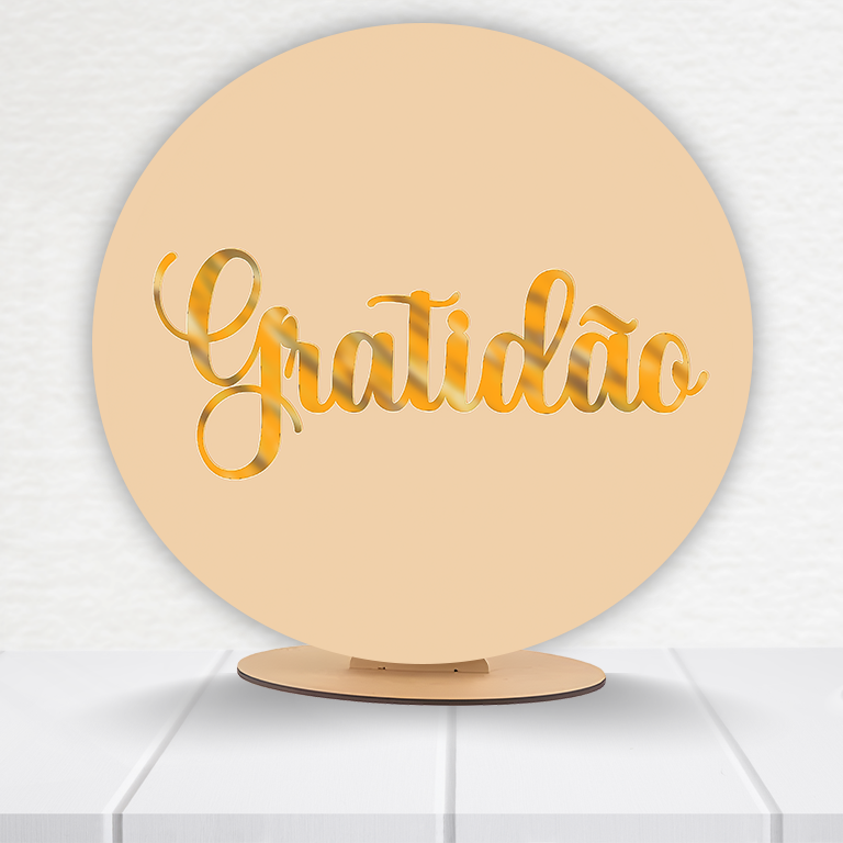 Painel Redondo Gratidão 50x50cm  PAINEL245 - Imagem 19