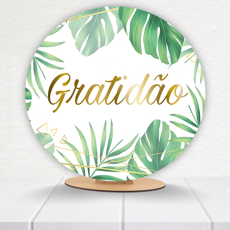 Painel Redondo Gratidão 50x50cm  PAINEL245 - Imagem 18