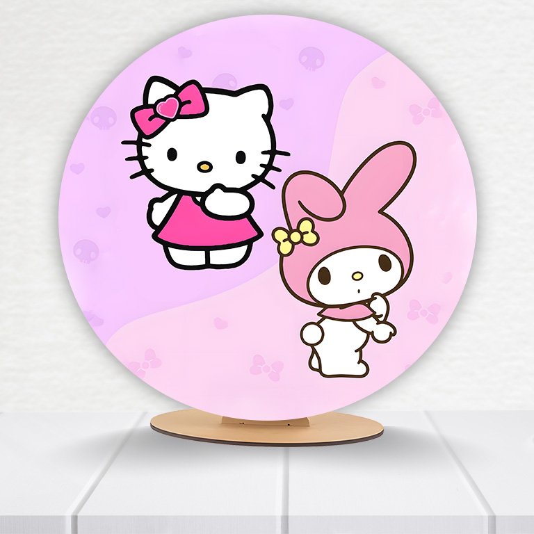 Painel Redondo Hello Kitty 50x50cm - Imagem 15