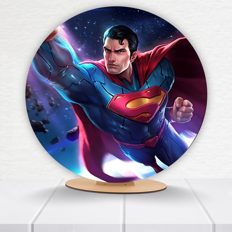 Painel Redondo Superman 50x50cm - Imagem 3