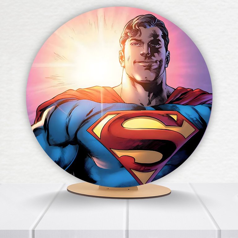 Painel Redondo Superman 50x50cm