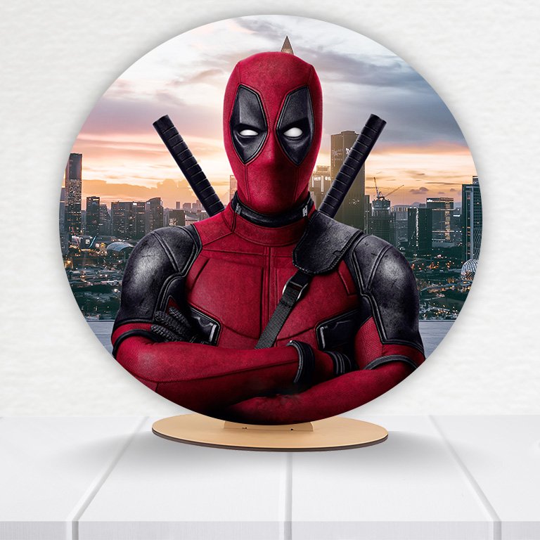 Painel Redondo Deadpool 50x50cm - Imagem 2