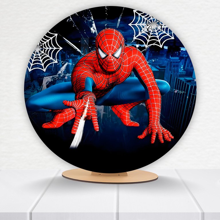 Painel Redondo Homem-Aranha 50x50cm - Imagem 2