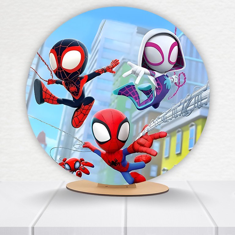 Painel Redondo Homem-Aranha 50x50cm - Imagem 9