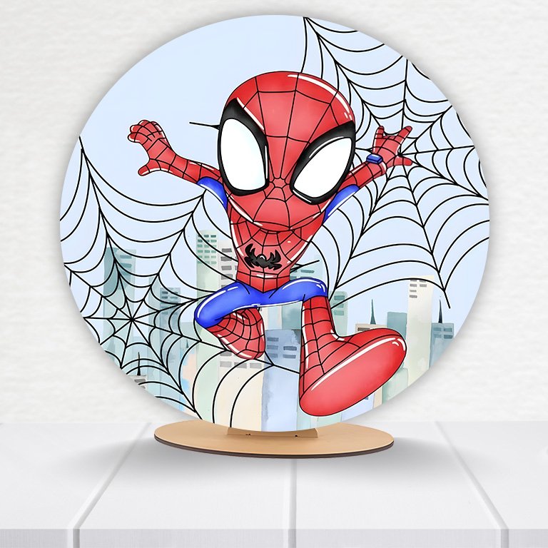 Painel Redondo Homem-Aranha 50x50cm - Imagem 10