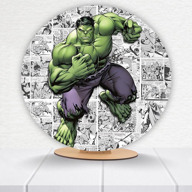 Painel Redondo Hulk 50x50cm - Imagem 4