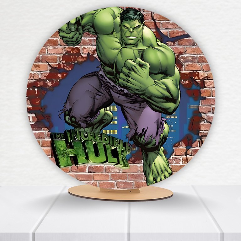 Painel Redondo Hulk 50x50cm - Imagem 13