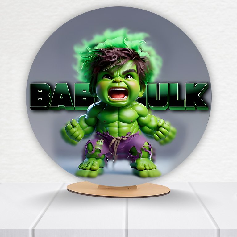Painel Redondo Hulk 50x50cm - Imagem 15