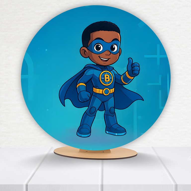 Painel Redondo Heróis 50x50cm  PAINEL217 - Imagem 14