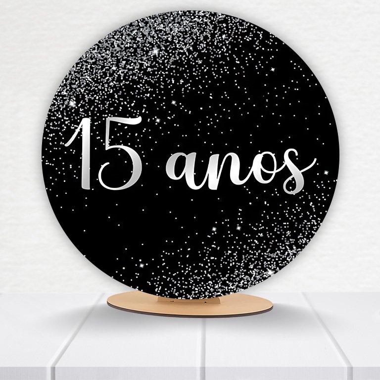 Painel Redondo 15 Anos 50x50cm  PAINEL405 - Imagem 8