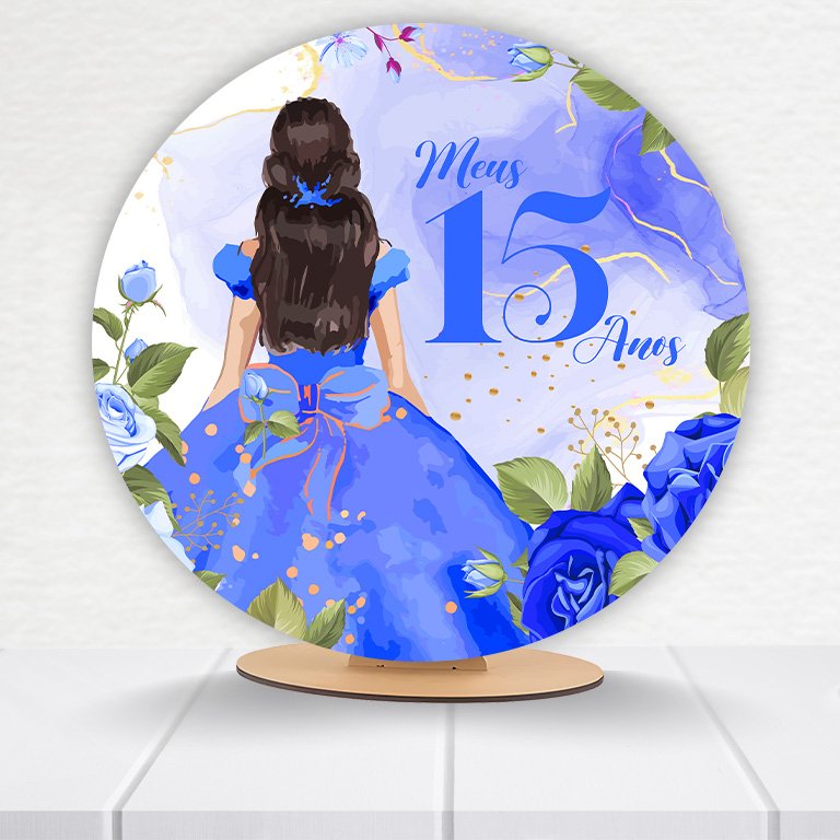 Painel Redondo 15 Anos 50x50cm  PAINEL405 - Imagem 5