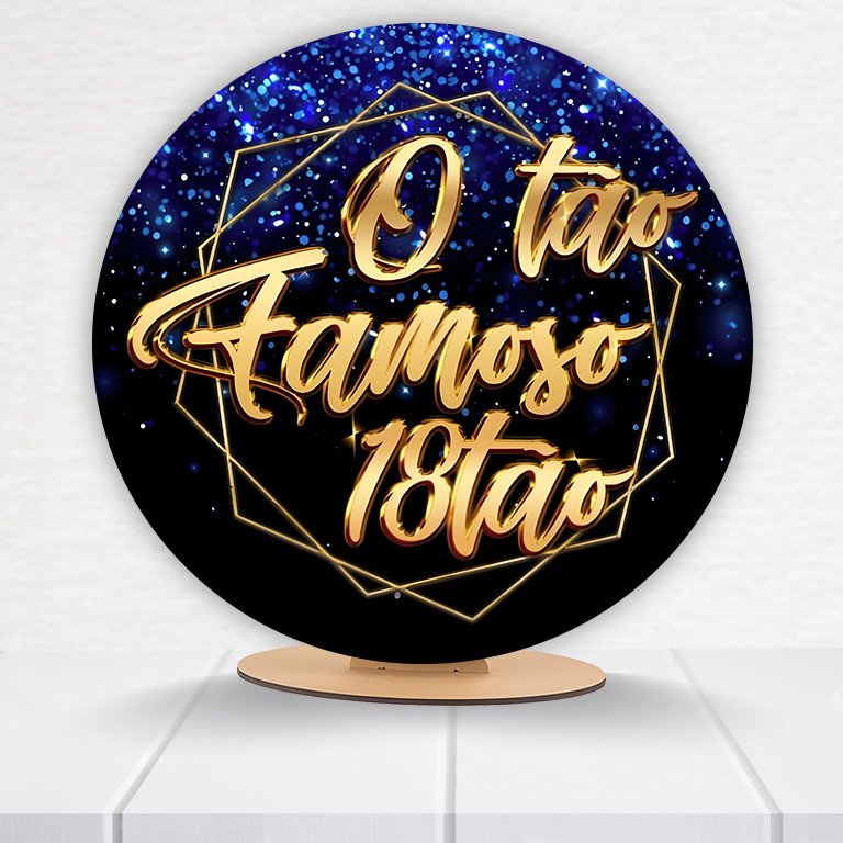 Painel Redondo 18 Anos 50x50cm  PAINEL456 - Imagem 4