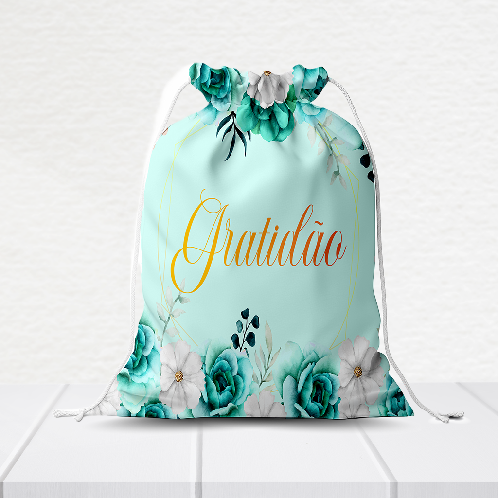 Sacolinha Personalizada Gratidão 20Cm X 15Cm - Imagem 2